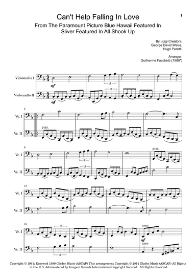 Can't Help Falling In Love (arr. Guilherme Facchetti)
