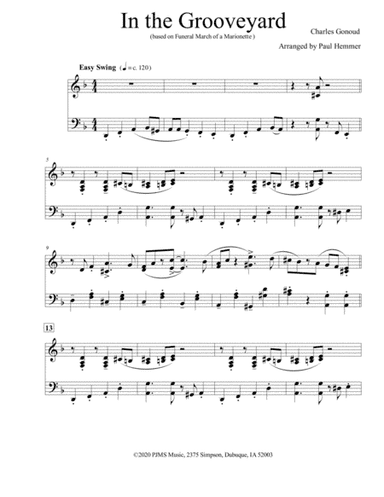 In the Grooveyard (based on Gonoud's Funeral March of the Marionettes - Piano Solo (arr. Paul Hemmer)