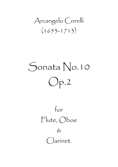 Sonata No.10 Op.2 (arr. Spence Bundy)