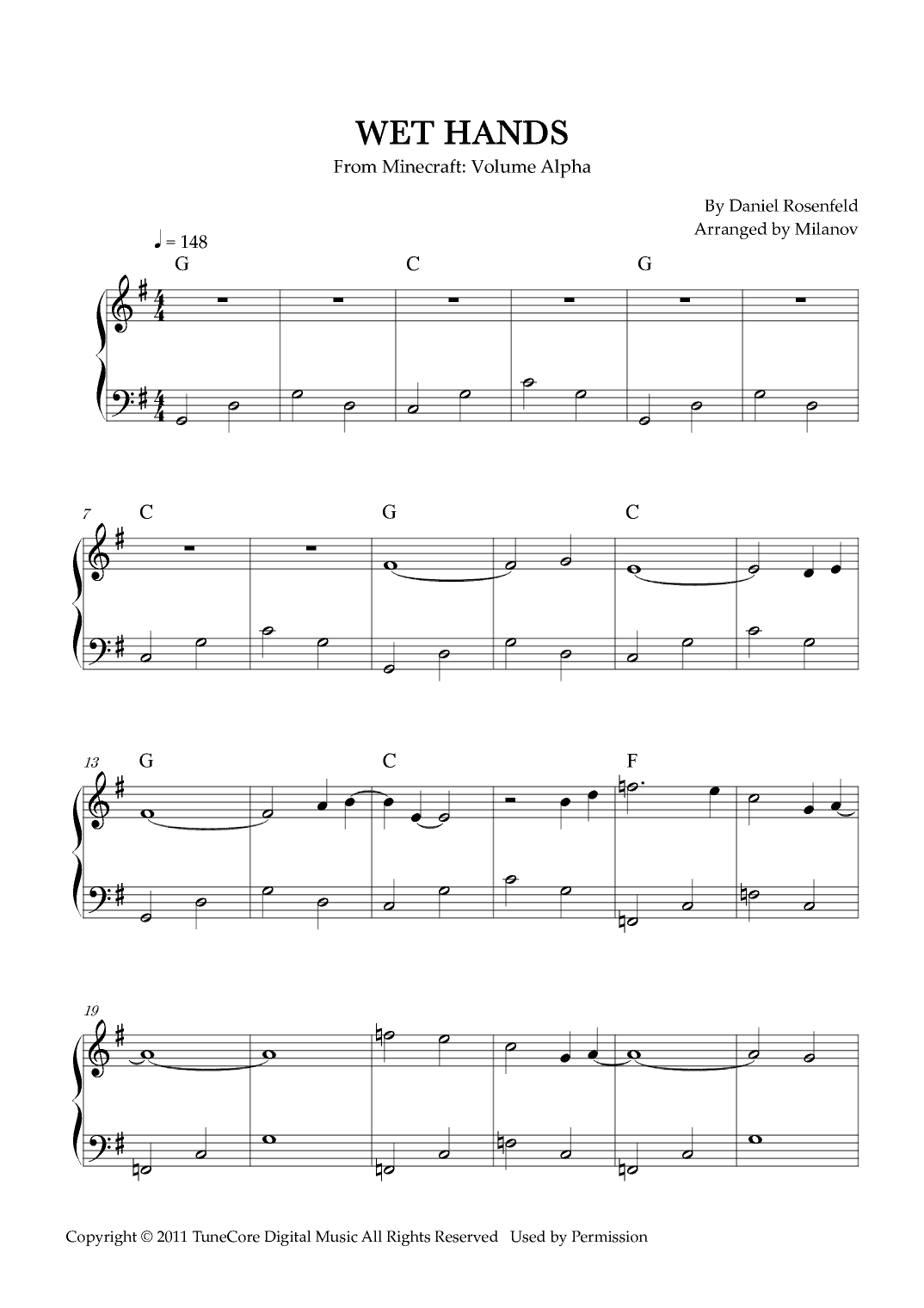 Wet Hands (arr. Milanov)