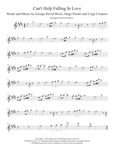 Can't Help Falling In Love (arr. Kevin Busse)