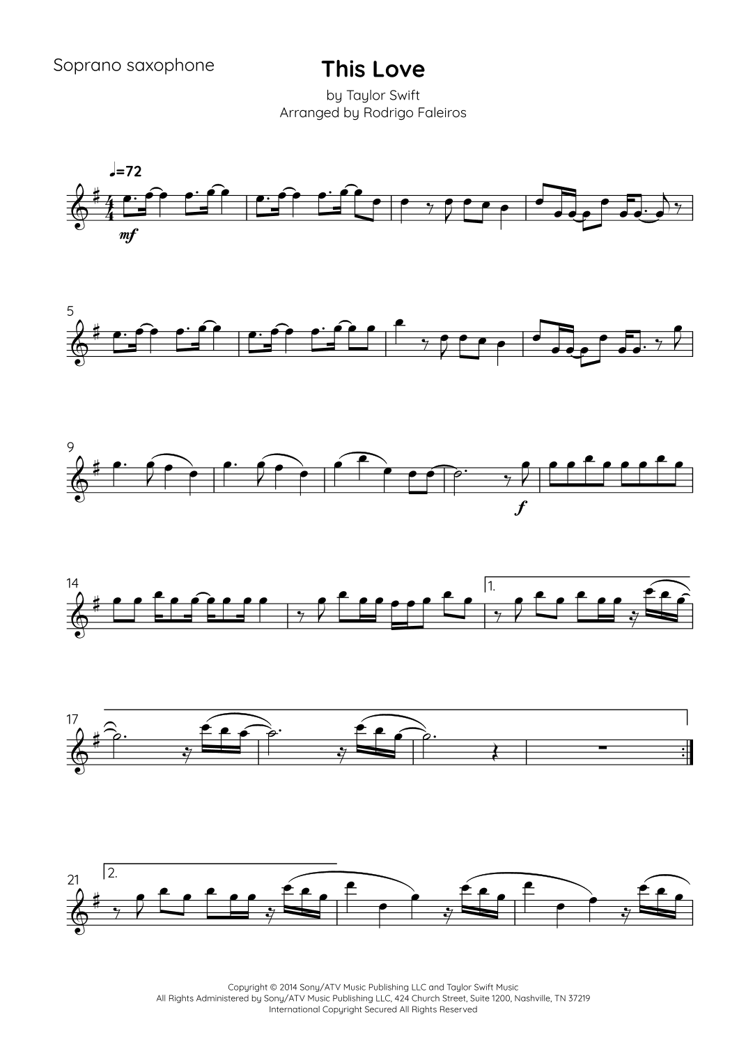This Love (arr. Rodrigo Faleiros)