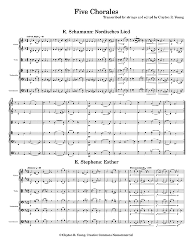 Selected Chorales arranged for strings (arr. Clayton R. Young)