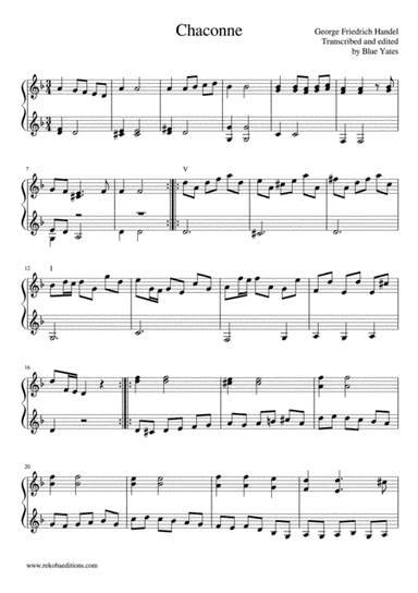 Chaconne (George Friedrich Handel) (arr. Blue Yates)