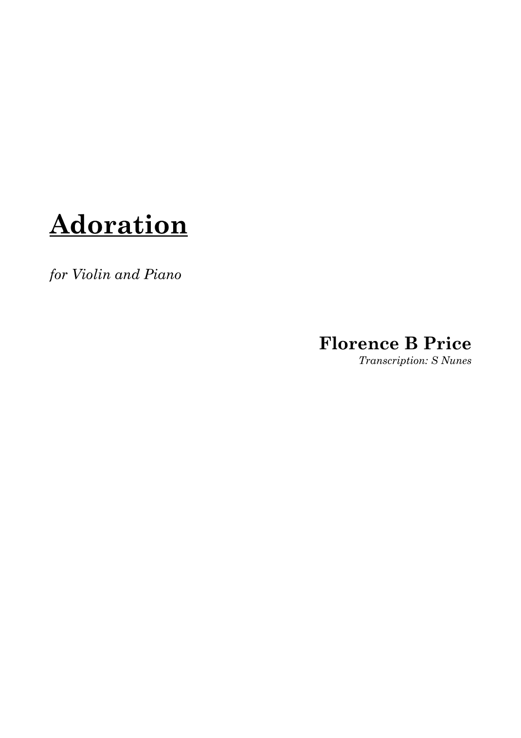 Adoration (arr. Steven Nunes)