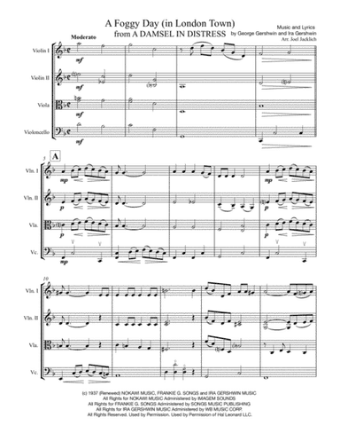 A Foggy Day (In London Town)  from A DAMSEL IN DISTRESS (arr. Joel Jacklich (ASCAP))