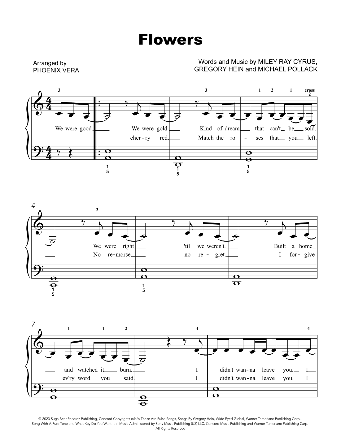 Flowers (arr. Christina Vera  [Corda Music])