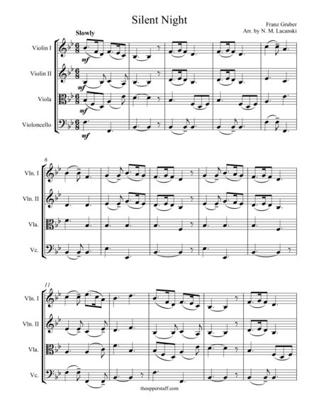 Silent Night (arr. Nick Lacanski)