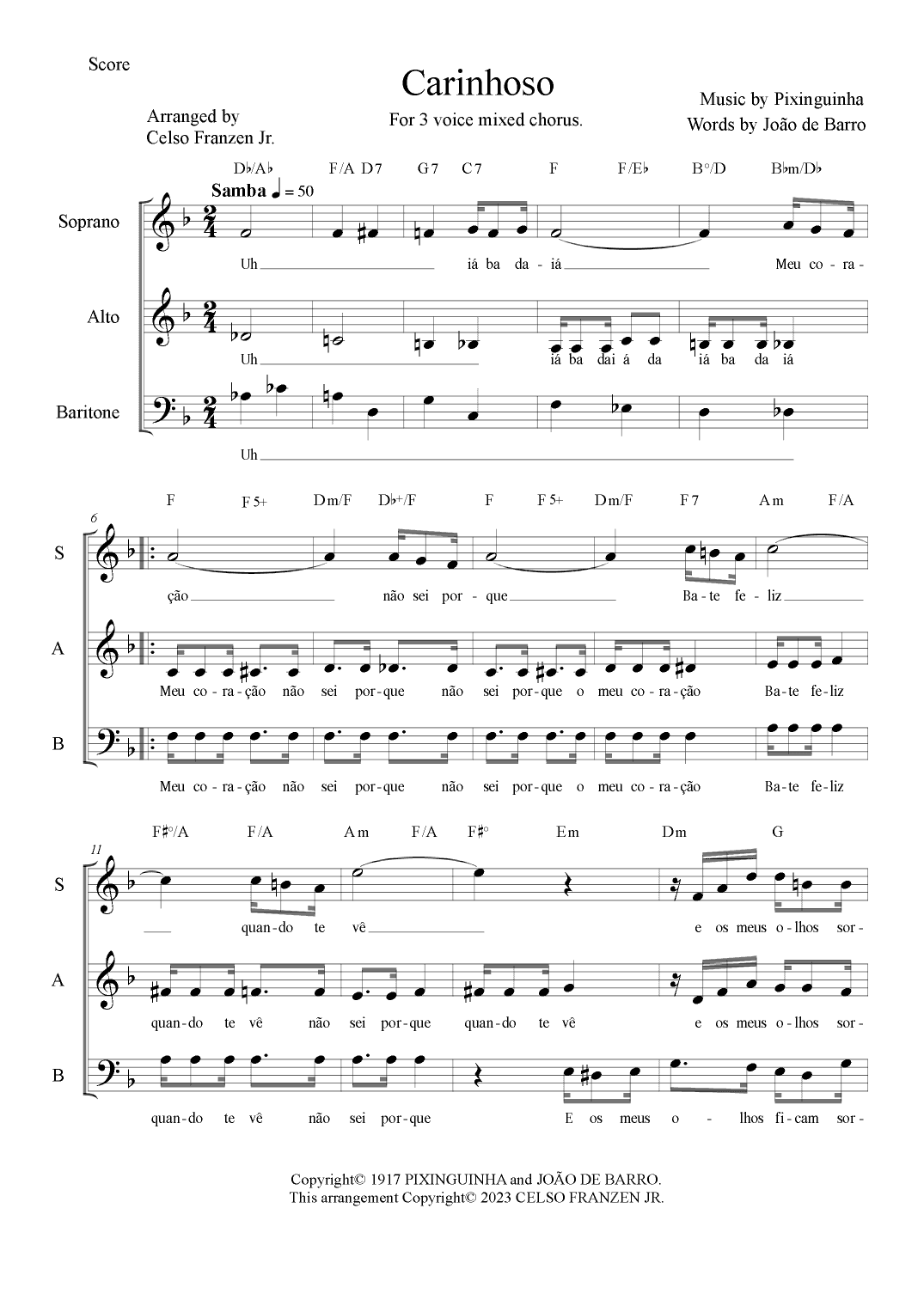 Modinha (arr. Celso Franzen Jr.)