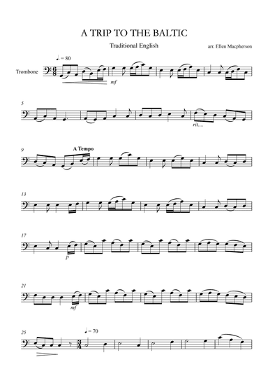 A TRIP TO THE BALTIC for Trombone (arr. Ellen Macpherson)