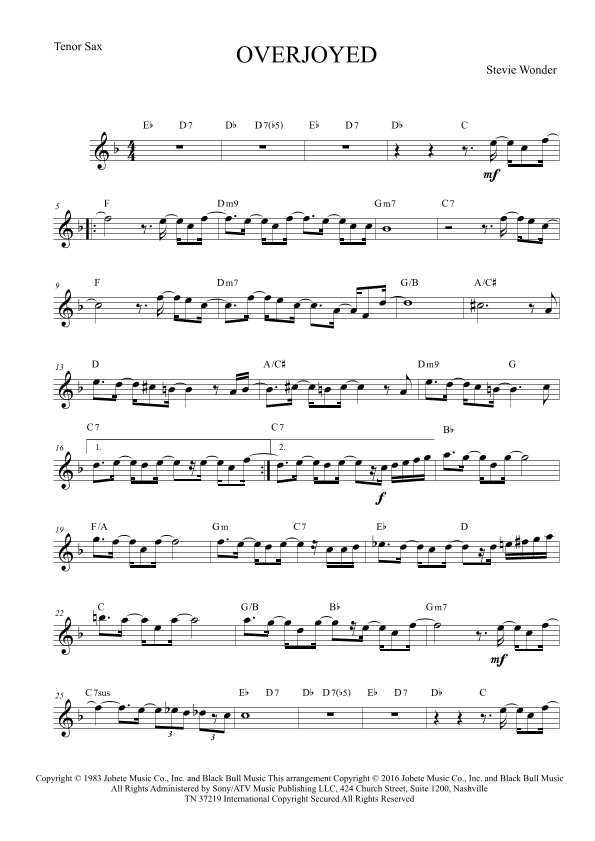 Overjoyed (arr. Leo Silva)