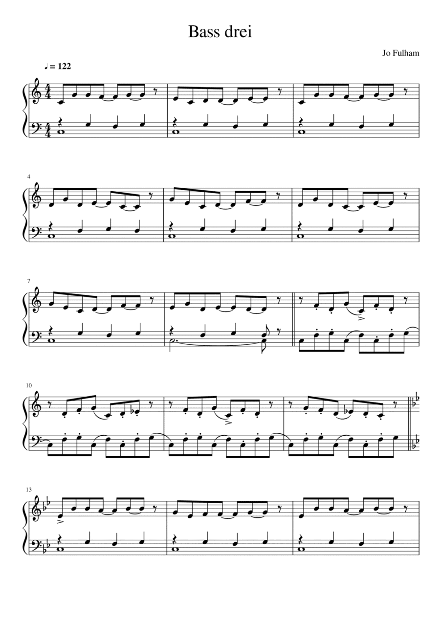 Bass drei