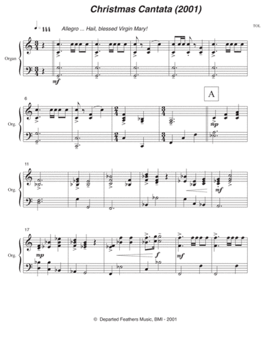 Christmas Cantata (2001) organ part