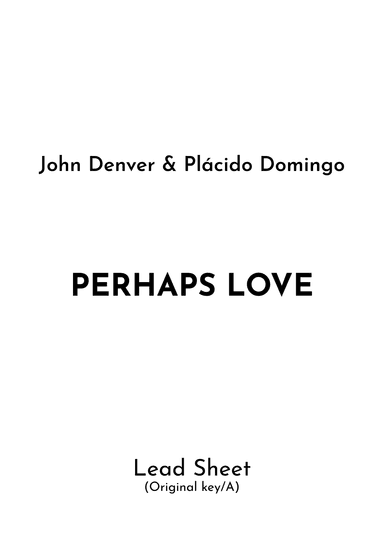 Perhaps Love (arr. Jireh J.)