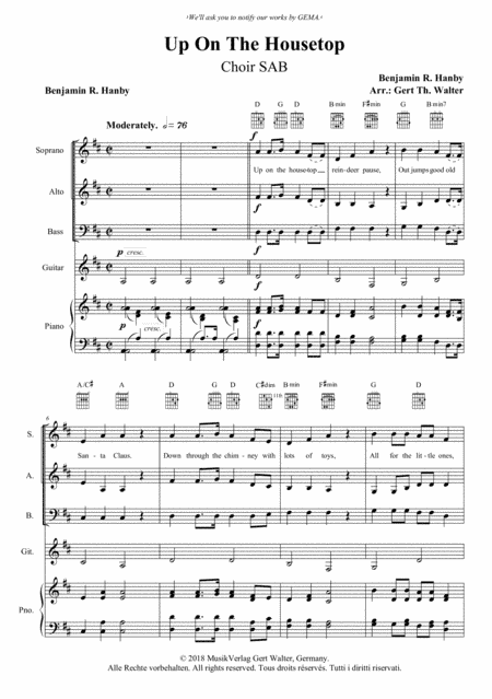 Up On The Housetop (arr. Gert Th. Walter)