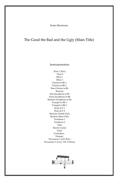 The Good, The Bad And The Ugly (main Title) (arr. Pasquale Tassone)