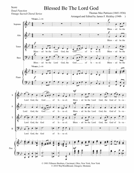 Blessed Be The Lord God (arr. James F. Rickley)