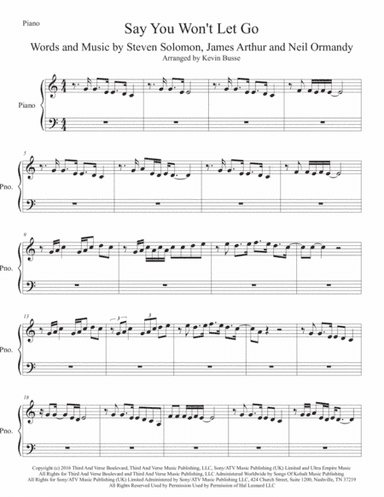 Say You Won't Let Go (arr. Kevin Busse)