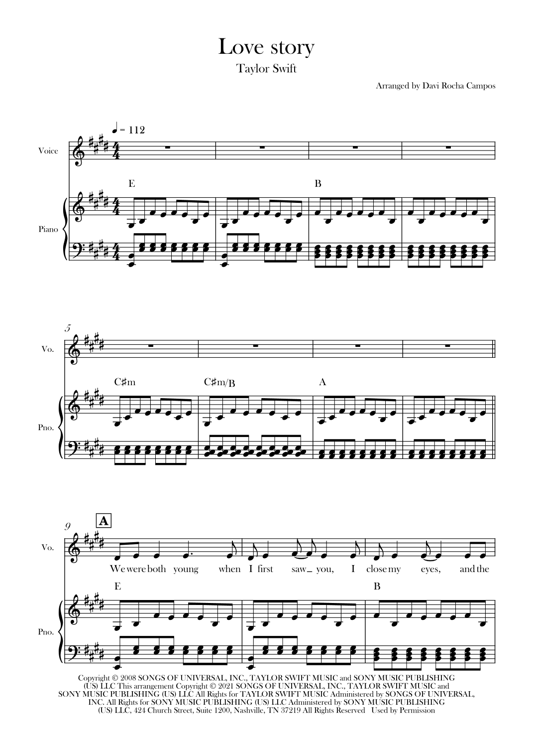 Love Story (arr. Davi Rocha Campos)