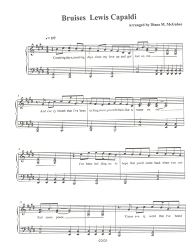 Bruises (arr. Diane M. McGahee)