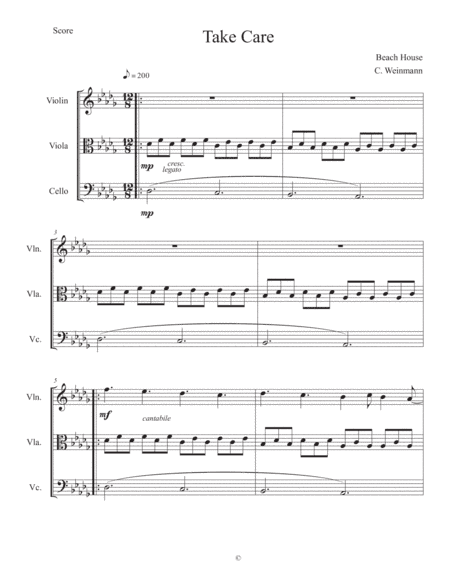 Take Care (arr. Cody Weinmann- CJW Music)