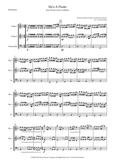 He's A Pirate (arr. Fernando Britto)