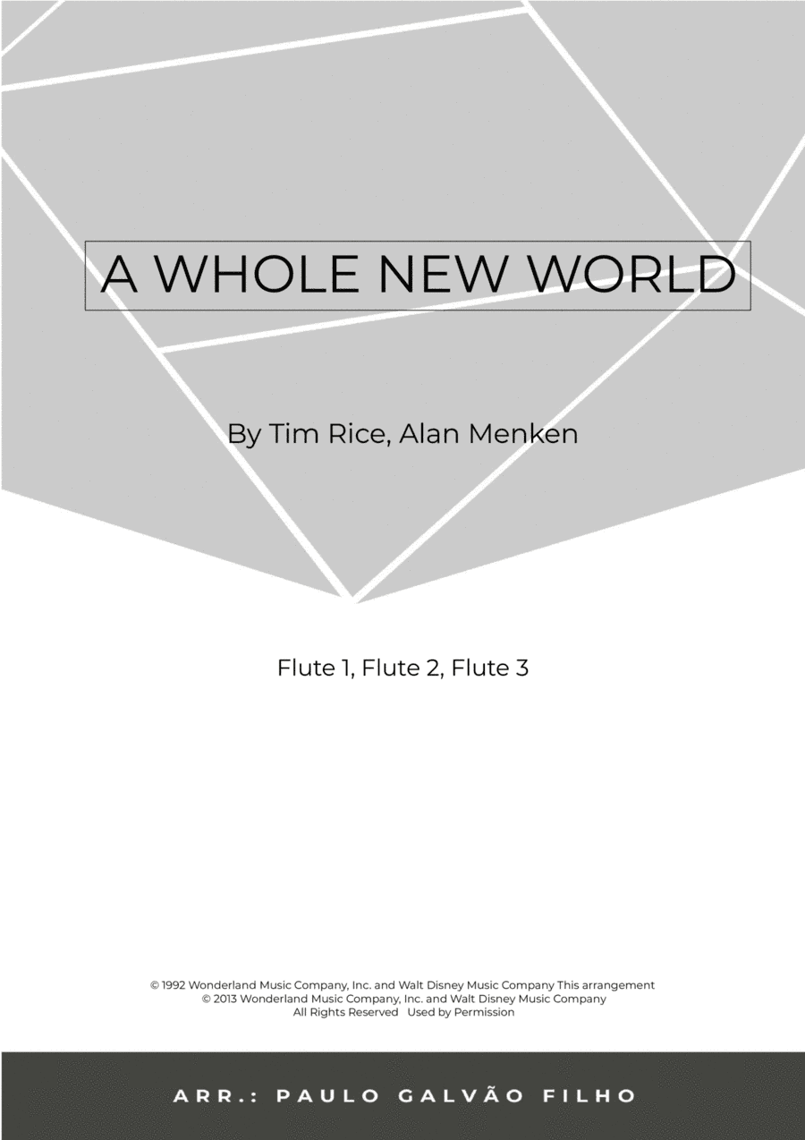 A Whole New World (arr. Paulo Galvão Filho)