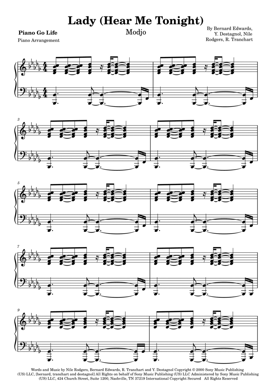 Lady (hear Me Tonight) (arr. Piano Go Life)