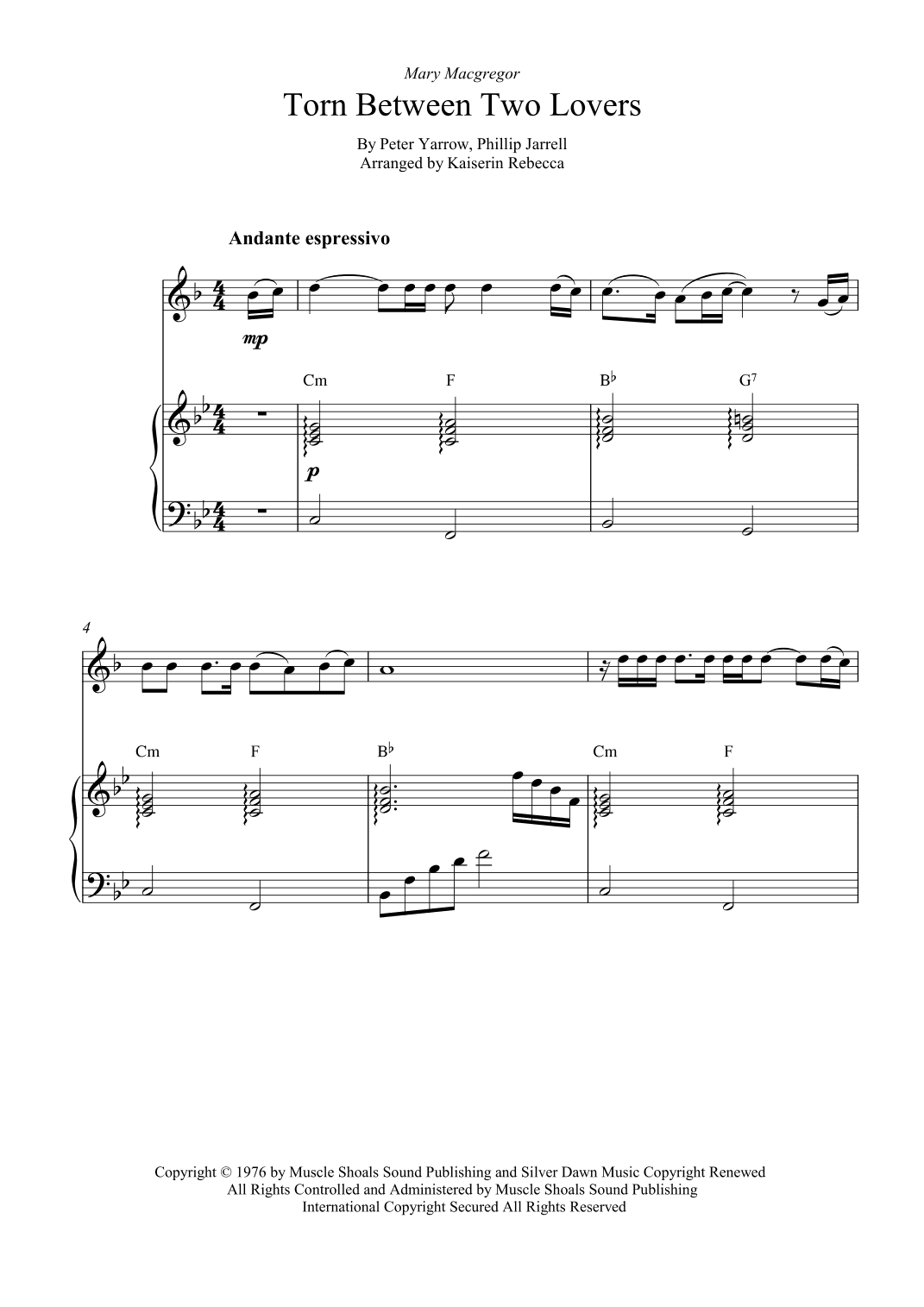 Torn Between Two Lovers (arr. Kaiserin Rebecca)