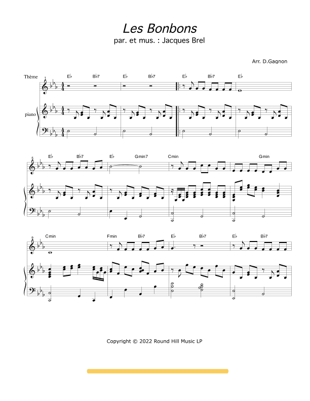Les Bonbons (arr. D.Gagnon)