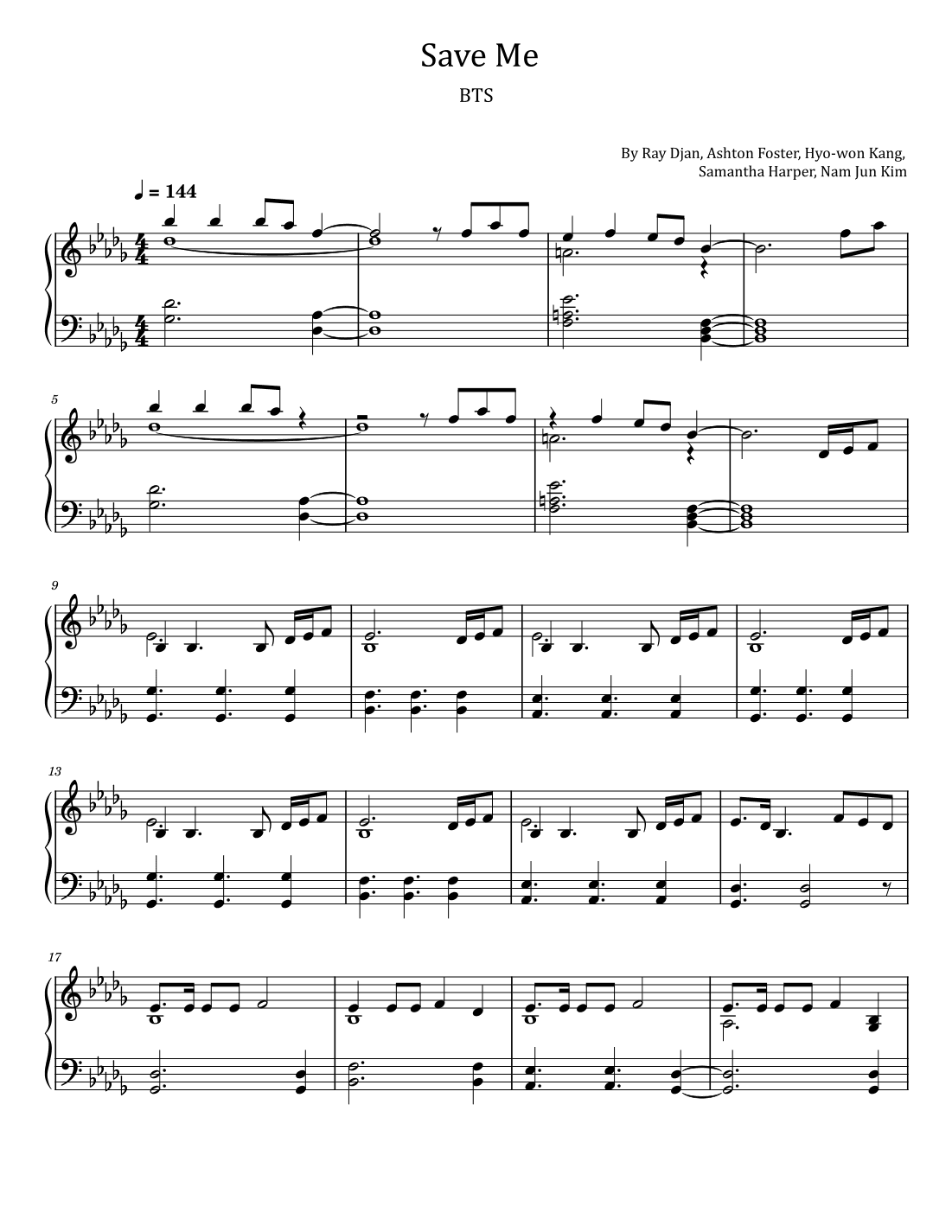 Save Me (arr. poon)