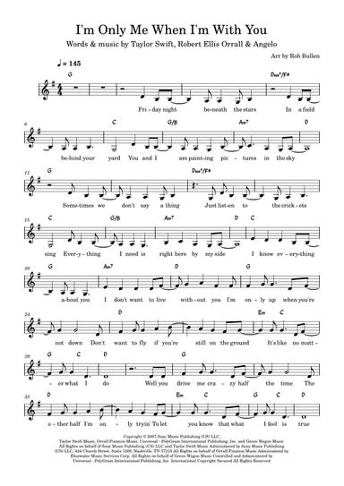 I'm Only Me When I'm With You (arr. Rob Bullen)