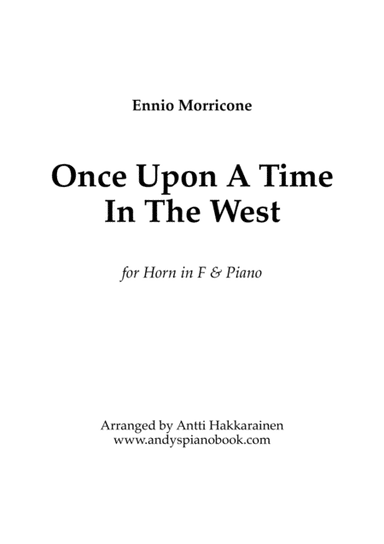 Once Upon A Time In The West from the Paramount Picture ONCE UPON A TIME IN THE WEST (arr. Antti Hakkarainen)