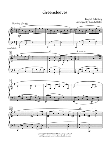 Greensleeves (arr. Brenda Dillon)