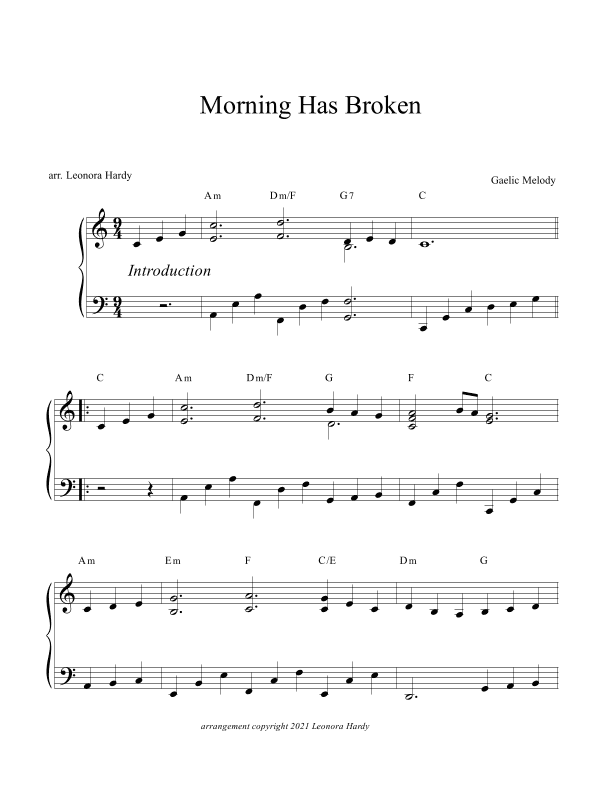 Morning Has Broken (arr. Leonora Hardy)