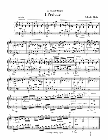 I.Prelude from Morceaux de Salon