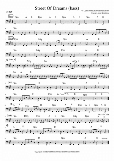 Street Of Dreams (arr. Jussi Kontinen)