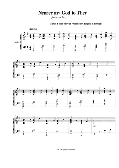 Nearer my God to Thee - lever harp solo