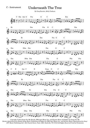 Underneath The Tree (arr. Fabio Eduardo de Oliveira)