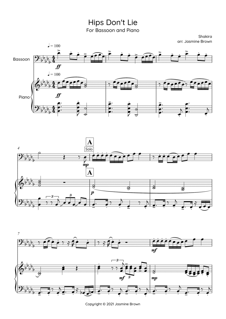 Hips Don't Lie (arr. Jasmine Brown)