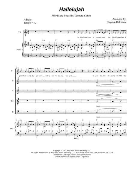 Hallelujah (arr. Stephen DeCesare)