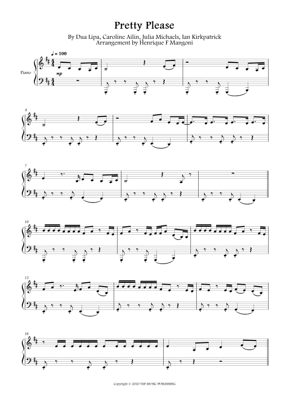 Pretty Please (arr. Henrique F Mangoni)