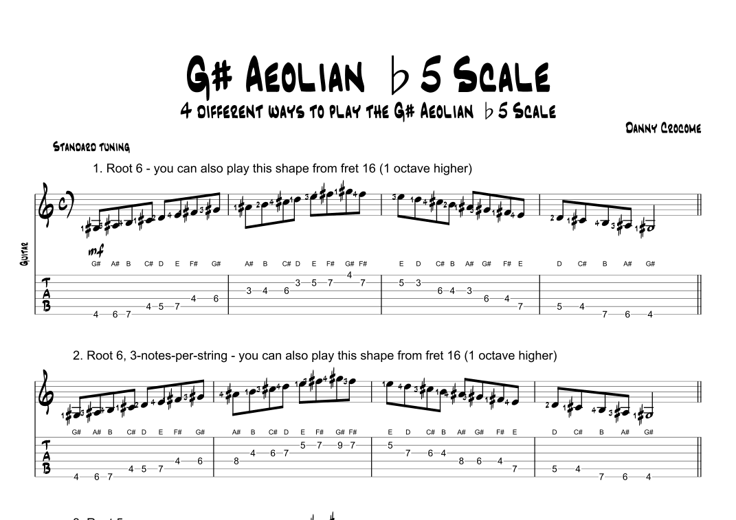 G# Aeolian b5 Scale (4 Ways to Play)