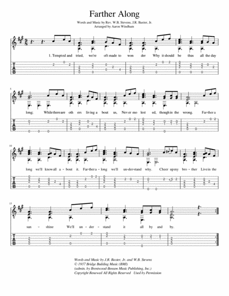 Farther Along (arr. Aaron Windham)