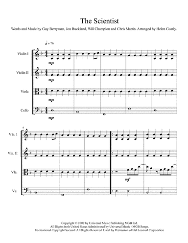 The Scientist (arr. Helen Goatly)