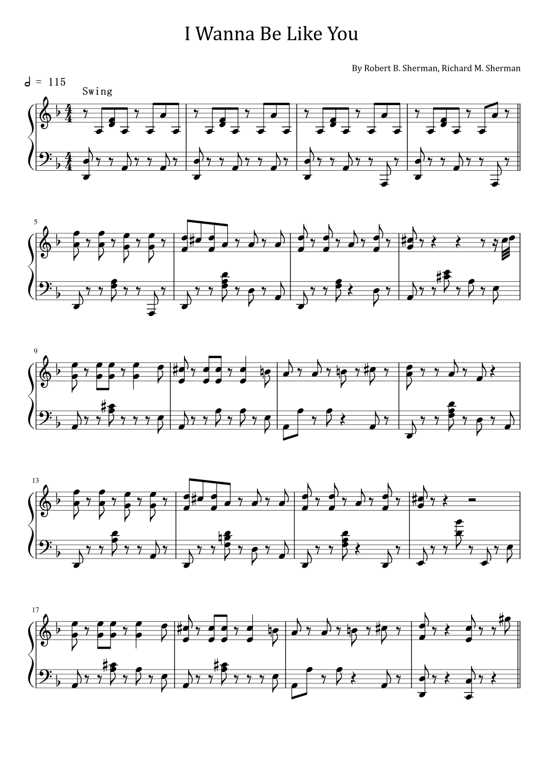 I Wan'na Be Like You (the Monkey Song) (arr. poon)