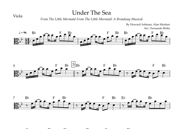 Under The Sea (arr. Fernando Britto)