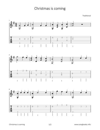 Christmas is coming (arr. Bettina Schipp)