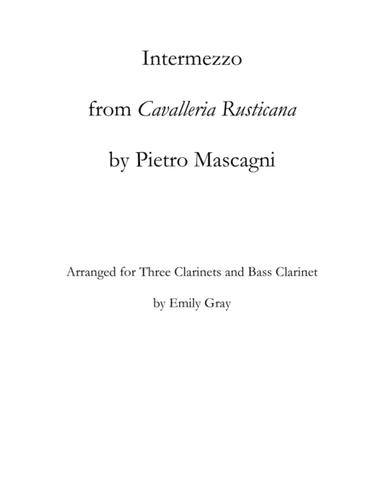Intermezzo from "Cavalleria Rusticana" (arr. Emily Gray)