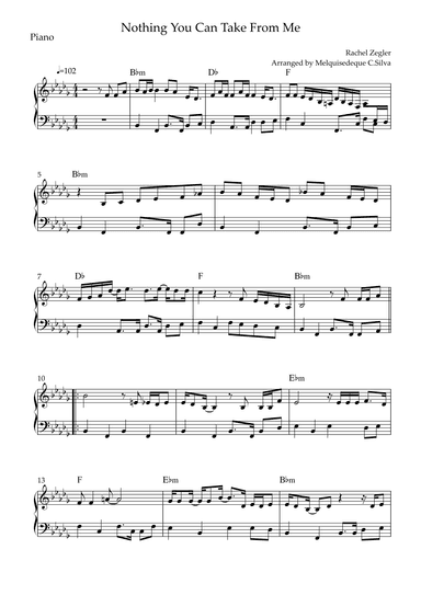 Nothing You Can Take From Me (arr. Melquisedeque C.Silva)